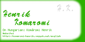 henrik komaromi business card