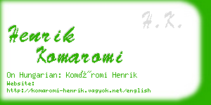henrik komaromi business card
